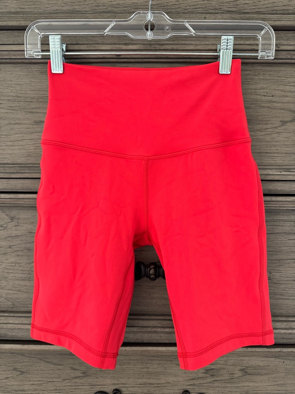 Lululemon Love Red Align High-Rise Shorts 8" Inseam Size 4 EUC